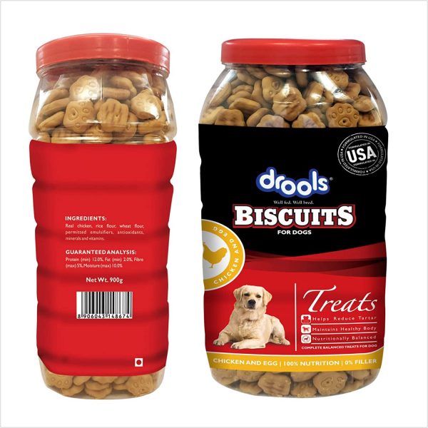 Drools Chicken & Egg Biscuit Dog Treats - 800g