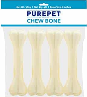Purepet Pressed Chew Bones 4Pk Small Breed