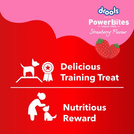 Power Bites Strawberry Flavour, Dog Treats