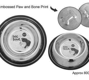 Embosed Anti Skid Dog Bowl 25cm 800ml