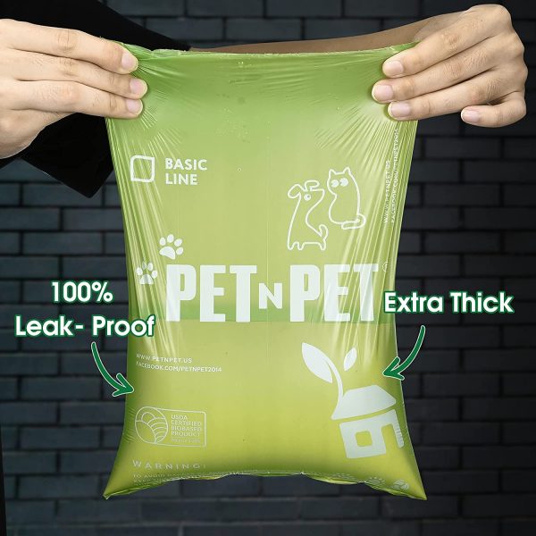 PET N PET Degradable Dog Poop Bags 18 per Roll 2pcs