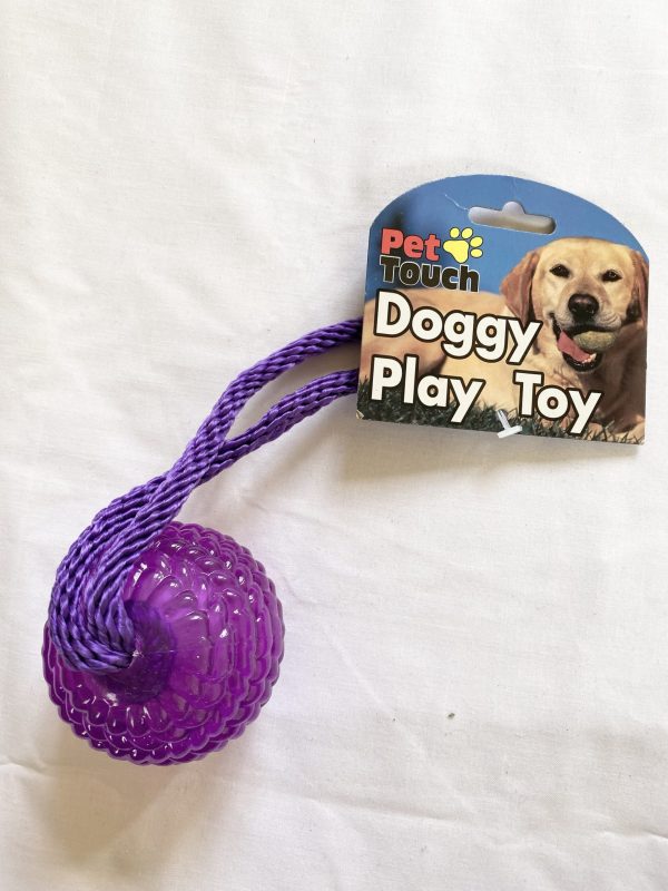 Dog Toy Rope Rubber Ball Large