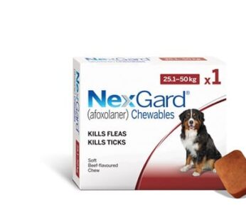 Nexgard 25.1-50Kg – Large/XL – Flea & Tick Treatment